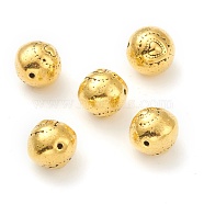 Alloy Beads, Round, Cadmium Free & Lead Free, Golden, 9x8.5mm, Hole: 1.5mm(PALLOY-XCP0001-14A)