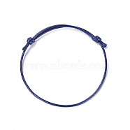 Korean Waxed Polyester Cord Bracelet Making, Midnight Blue, Adjustable Diameter: 40~70mm(AJEW-JB00011-14)