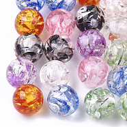 Resin Beads, Imitation Amber, Round, Mixed Color, 6mm, Hole: 1mm(X-RESI-T025-6mm)
