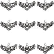 10Pcs 304 Stainless Steel Pendants, Tibetan Style, Eagle, Antique Silver, 13x25x2mm, Hole: 1.6mm(STAS-UN0035-23)