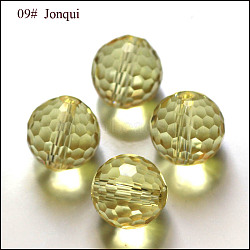 Imitation Austrian Crystal Beads, Grade AAA, Faceted, Round, Dark Khaki, 6mm, Hole: 0.7~0.9mm(SWAR-F073-6mm-09)