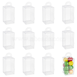 Transparent Plastic Gift Boxes, Rectangle, Clear, 3.7x3.7x7cm(CON-WH0086-043)