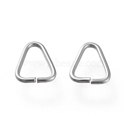 304 Stainless Steel Triangle Rings, Buckle Clasps, Fit for Top Drilled Beads, Webbing, Strapping Bags, Stainless Steel Color, 6.5x5x0.7mm(STAS-K194-26P)