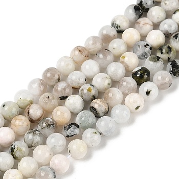 Natural Rainbow Moonstone Beads Strands, Round, 6.5mm, Hole: 0.7mm, about 62pcs/strand, 15.63''(39.7cm)