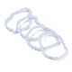 Bracelets extensibles en perles d'agate de dentelle bleue naturelle(BJEW-K213-37)-1