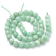 Natural Myanmar Jade/Burmese Jade Beads Strands(G-T064-22-6mm)-2