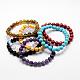 Natural & Synthetic Gemstone Beaded Stretch Bracelets(BJEW-K127-01-M)-1