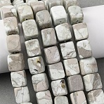 Natural Variscite Beads Strands, Cuboid, 12~13x8~10x8~10mm, Hole: 1mm, about 30~31pcs/strand, 14.76''(37.5cm)~14.96''(38cm)(G-D098-D09)