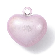 Spray Printed Alloy Bell Pendants, Heart, Thistle, 22.5x22.5x16.5mm, Hole: 3mm(KK-P252-A03)