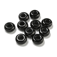 Natural Black Stone Beads, Rondelle, 10x4.5mm, Hole: 3.5mm(G-Q173-03A-16)