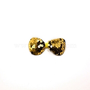 Bowknot Cloth Costume Accessories, with Sequins/ Paillettes, Hair Findings Accessories, Gold, 77x40x12mm(DIY-WH0308-42D)