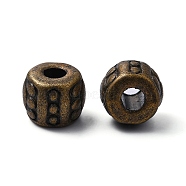 Tibetan Style Spacer Beads, Tibetan Style Spacer Beads, Lead Free, Cadmium Free & Nickel Free, Barrel, Antique Bronze, Size: about 6mm in diameter, 5mm thick, hole: 2.5mm(MLF0878Y-NF)
