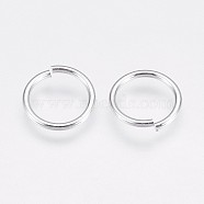 Aluminium Open Jump Rings, Silver Color Plated, 10x1.5mm, Inner Diameter: 7mmr, about 7690pcs/1000g(ALUM-N002-01S)