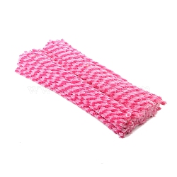 Twisted Stick, Pipe Cleaner, Super Dense Encryption Thickened Plush Root Strip for DIY Plush Craft, Hot Pink, 300x6mm, 100pcs/set(PW-WGE7C99-05)