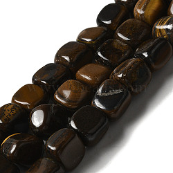 Natural Tiger Iron Beads Strands, Nuggets, Tumbled Stone, 8.5~11.5x8~11x8~10mm, Hole: 1.1mm, about 36~42pcs/strand, 15.55~15.94''(39.5~40.5cm)(G-B078-D06-02)