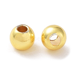 Brass Beads, Long-Lasting Plated, Rondelle, Real 18K Gold Plated, 4x3.5mm, Hole: 1.5mm(KK-WH0034-02C-G01)