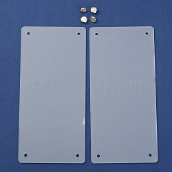 Acrylic Currency Frame Display, Dollar Bill Collection Frame, Rectangle, with Screws, WhiteSmoke, Board: 190x90x2.5mm, Hole: 4mm, 2pcs(AJEW-WH0258-333)