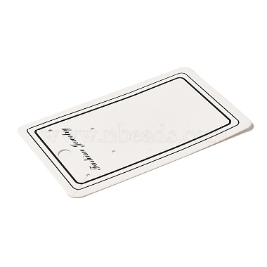 Rectangle Paper One Pair Earring Display Cards with Hanging Hole(CDIS-C005-01)-3