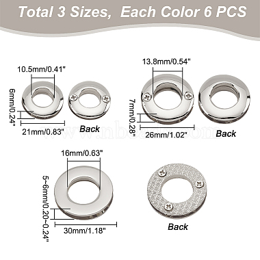 Wadorn 18Stk. 3 Ösenzubehör aus Legierung im Stil einer Öse(FIND-WR0006-18P)-2