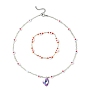 Red Acrylic Bracelets & Necklaces(SJEW-JS01282)