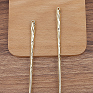 Alloy Hair Stick Findings, Bar, Light Gold, 170x3.5~6mm(PW-WG70408-04)