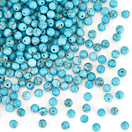 240Pcs Synthetic Turquoise Beads, Faceted, Round, 3mm, Hole: 0.6mm(G-OC0004-65)