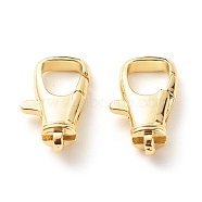 Eco-Friendly Brass Lobster Claw Clasps, Long-Lasting Plated, Lead Free & Cadmium Free, Real 18K Gold Plated, 20x12x5mm, Hole: 5x1.6mm(KK-G405-06G-RS)