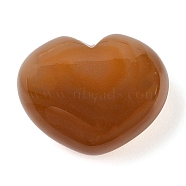 Natural Agate Love Heart Stone, Pocket Palm Stone for Reiki Balancing, 24~25.5x30x15~17mm(G-I367-03D)