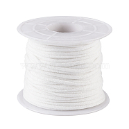 Round Polyester & Spandex Elastic Band for Mouth Cover Ear Loop, Mouth Cover Elastic Cord, DIY Disposable Mouth Cover Material, White, 2.5~3mm, about 21.87 yards(20m)/roll(OCOR-TA0001-08-20m)