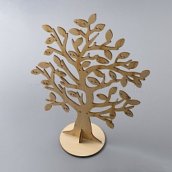 Wooden Earring Display Tree Stands, Jewelry Organizer Holder for Earrings Storage, Tree of Life, PapayaWhip, Finish Product: 9.95x22.5x30cm(ODIS-WH0038-26)