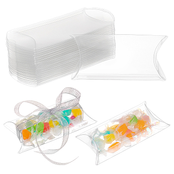 PVC Plastic Gift Storage Pillow Case, Gift Packaging Supplies, Clear, 11x6x2.5cm