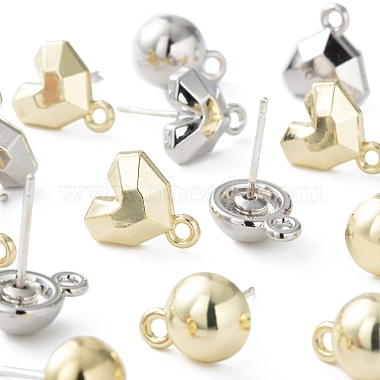 16Pcs 4 Style Spray Painted Alloy Stud Earrings Findings(FIND-LS0001-66)-4