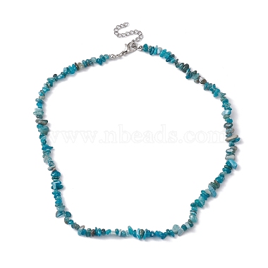 Natural Apatite Chip Beaded Necklace(NJEW-JN04615-15)-4