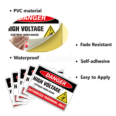 5Pcs Waterproof PVC Warning Sign Stickers(DIY-WH0237-026)-3