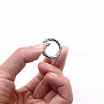 316 Surgical Stainless Steel Spring Gate Rings, Stainless Steel Color, 21x3.5mm(FIND-WH0148-470B)