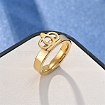 304 Stainless Steel Finger Rings, Crown, Golden, US Size 9(18.9mm)(FS-WGB751E-03)