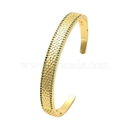 Brass Pave Green Cubic Zirconia Open Cuff Bangles for Women, Real 18K Gold Plated, 3/8 inch(0.85cm), Inner Diameter: 2-1/2x1-7/8 inch(6.35x4.85cm)(BJEW-M312-01B-G)