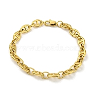 Ion Plating(IP) 304 Stainless Steel Oval Link Chain Bracelets, Golden, 9-1/8 inch(23cm)(BJEW-D030-11B-G)