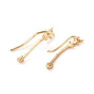 Alloy Dangle Earrings, Arrow, Golden, 20x4mm, Pin: 1mm(EJEW-F270-05G)