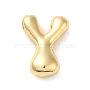 Brass Pendant, Real 18K Gold Plated, Letter Y, 22.5x16x6.7mm, Hole: 2.9x2.4mm(KK-O145-01Y-G)