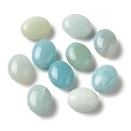 Natural Flower Amazonite Beads, No Hole, Oval, 10~10.2x8.2~8.3x5.3~5.5mm(G-C138-01B)