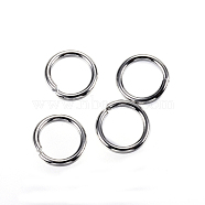304 Stainless Steel Jump Rings, Open Jump Rings, Stainless Steel Color, 7x1mm, 18 Gauge, Inner Diameter: 5mm(A-STAS-D448-098P-7mm)