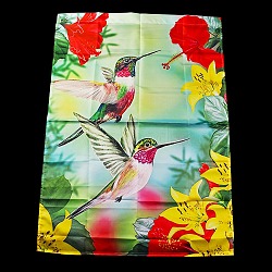 Double Sided Polyester House Flags, for Home Garden Yard Office Decorations, Bird Pattern, 1012x716x1.5mm(AJEW-WH0258-221)