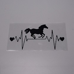 Waterproof 3D Plastic Wall Stickers, with Adhesive Tape, For Car Decorations, Horse, Black, 11.5x21.7x0.01cm(DIY-WH0182-76)