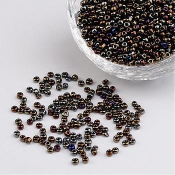 12/0 Iris Round Glass Seed Beads, Colorful, 2mm, Hole: 1mm, about 3304pcs/50g