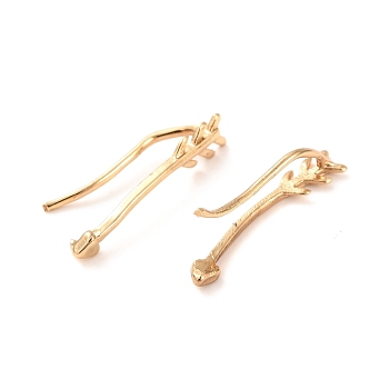 Alloy Dangle Earrings, Arrow, Golden, 20x4mm, Pin: 1mm