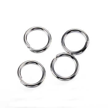 Tarnish Resistant 304 Stainless Steel Jump Rings, Open Jump Rings, Stainless Steel Color, 7x1mm, 18 Gauge, Inner Diameter: 5mm