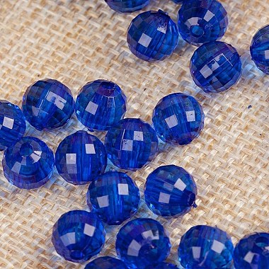 Medium Blue Round Acrylic Beads