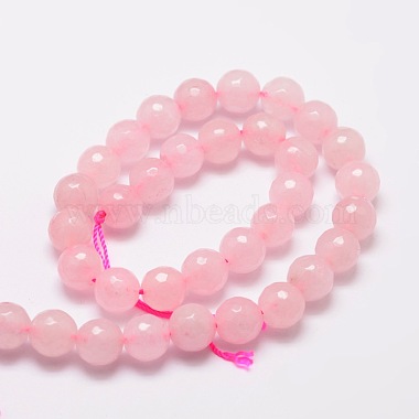 Chapelets de perles rondes en jade blanc naturel teinté(G-E313-8mm-02)-2