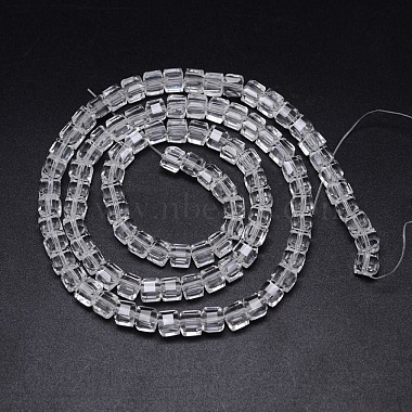 Faceted Cube Transparent Glass Beads Strands(EGLA-E041-5mm-D01)-3